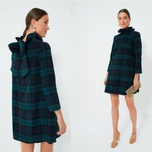 NWT Tuckernuck Black and Dark Green Plaid Mini Dress